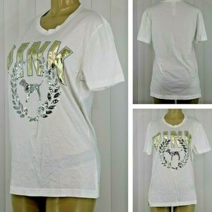 Victoria's Secret PINK SEQUIN GRAPHIC SHORT SLEEVE